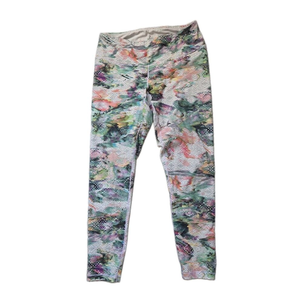Prana Pillar Print Abstract Floral Print Yoga Leggings Activewear Women’s M GUC